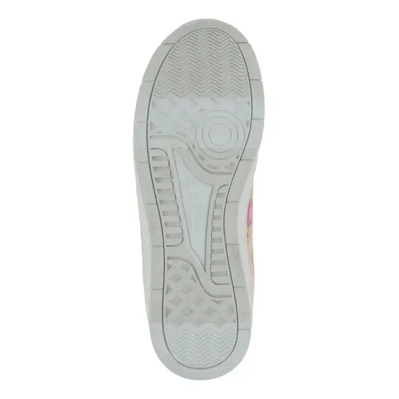 Women's Barbie by Mattel White Pink Floral Court Sneaker Size 10 - Picture 6 of 7